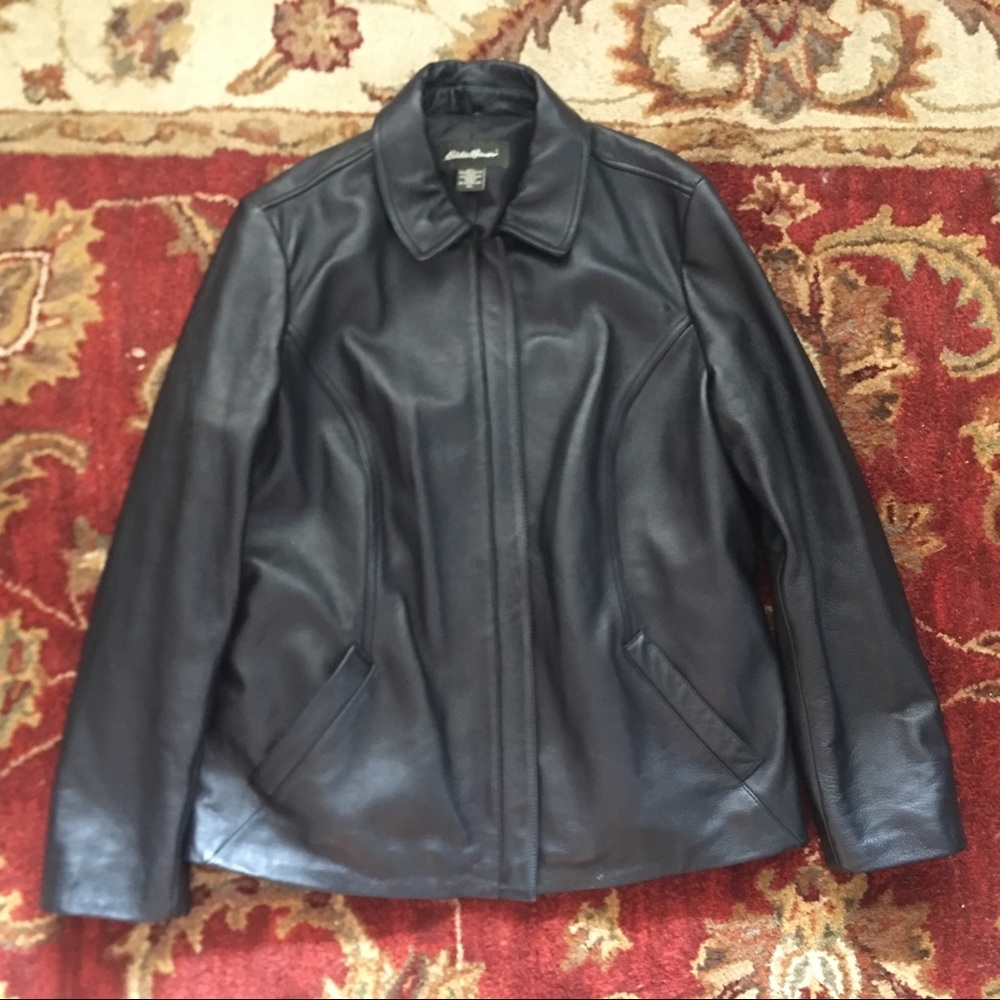 Eddie Bauer Leather Jacket Size XL